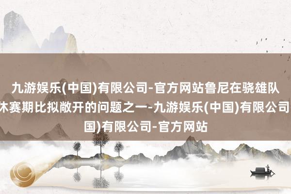 九游娱乐(中国)有限公司-官方网站鲁尼在骁雄队的翌日是休赛期比拟敞开的问题之一-九游娱乐(中国)有限公司-官方网站