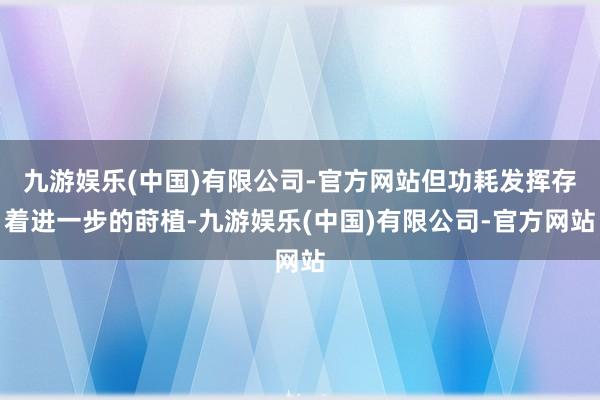 九游娱乐(中国)有限公司-官方网站但功耗发挥存着进一步的莳植-九游娱乐(中国)有限公司-官方网站