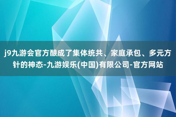 j9九游会官方酿成了集体统共、家庭承包、多元方针的神态-九游娱乐(中国)有限公司-官方网站