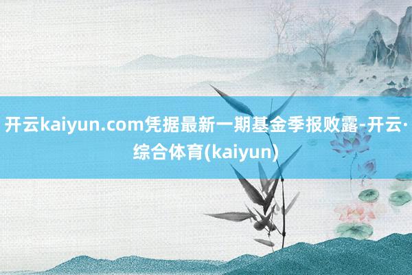 开云kaiyun.com凭据最新一期基金季报败露-开云·综合体育(kaiyun)