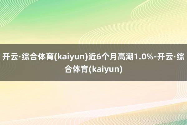 开云·综合体育(kaiyun)近6个月高潮1.0%-开云·综合体育(kaiyun)