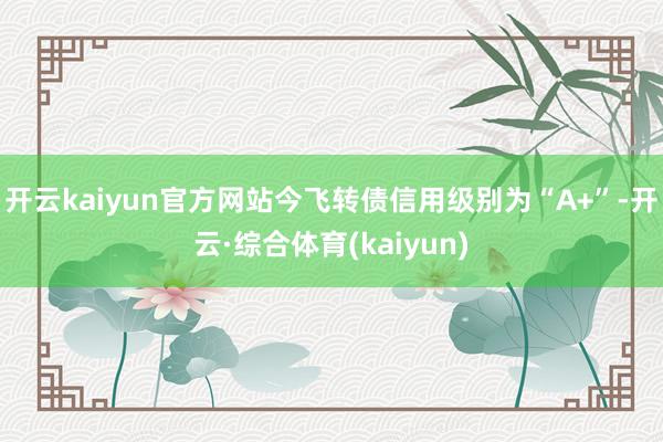 开云kaiyun官方网站今飞转债信用级别为“A+”-开云·综合体育(kaiyun)