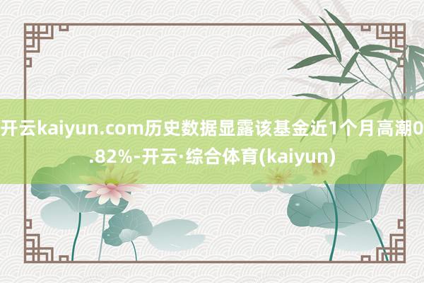 开云kaiyun.com历史数据显露该基金近1个月高潮0.82%-开云·综合体育(kaiyun)