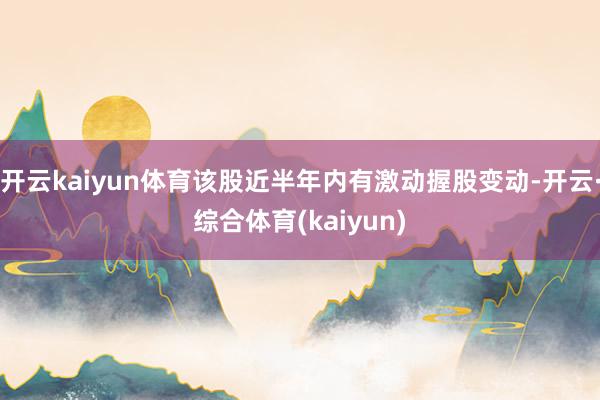 开云kaiyun体育该股近半年内有激动握股变动-开云·综合体育(kaiyun)