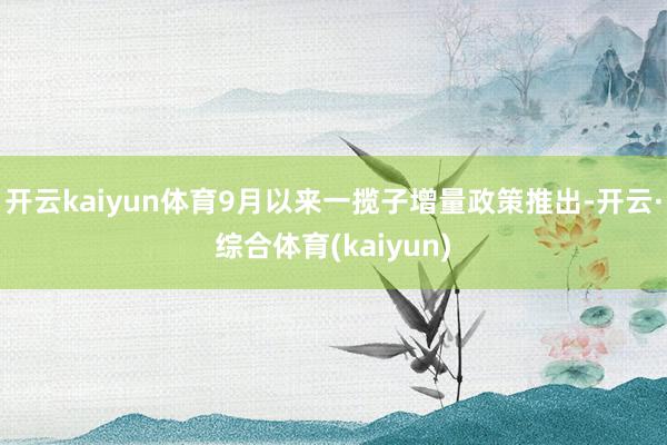 开云kaiyun体育9月以来一揽子增量政策推出-开云·综合体育(kaiyun)